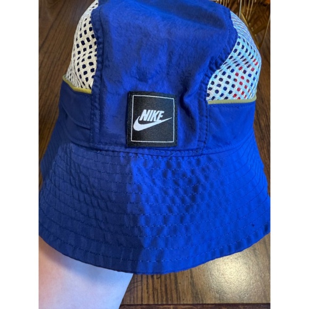 Nike JDI Bucket Hat Blue‎ Mesh Vent M/L Just Do It Retro Logo Festival 90s Y2K